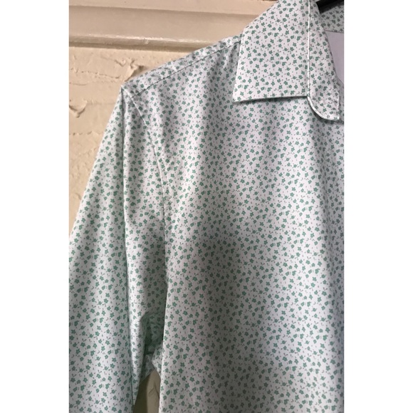 Men’s Calvin Klein Green & White Extreme Slim Fit Button Down Shirt, Siz… - Picture 4 of 12